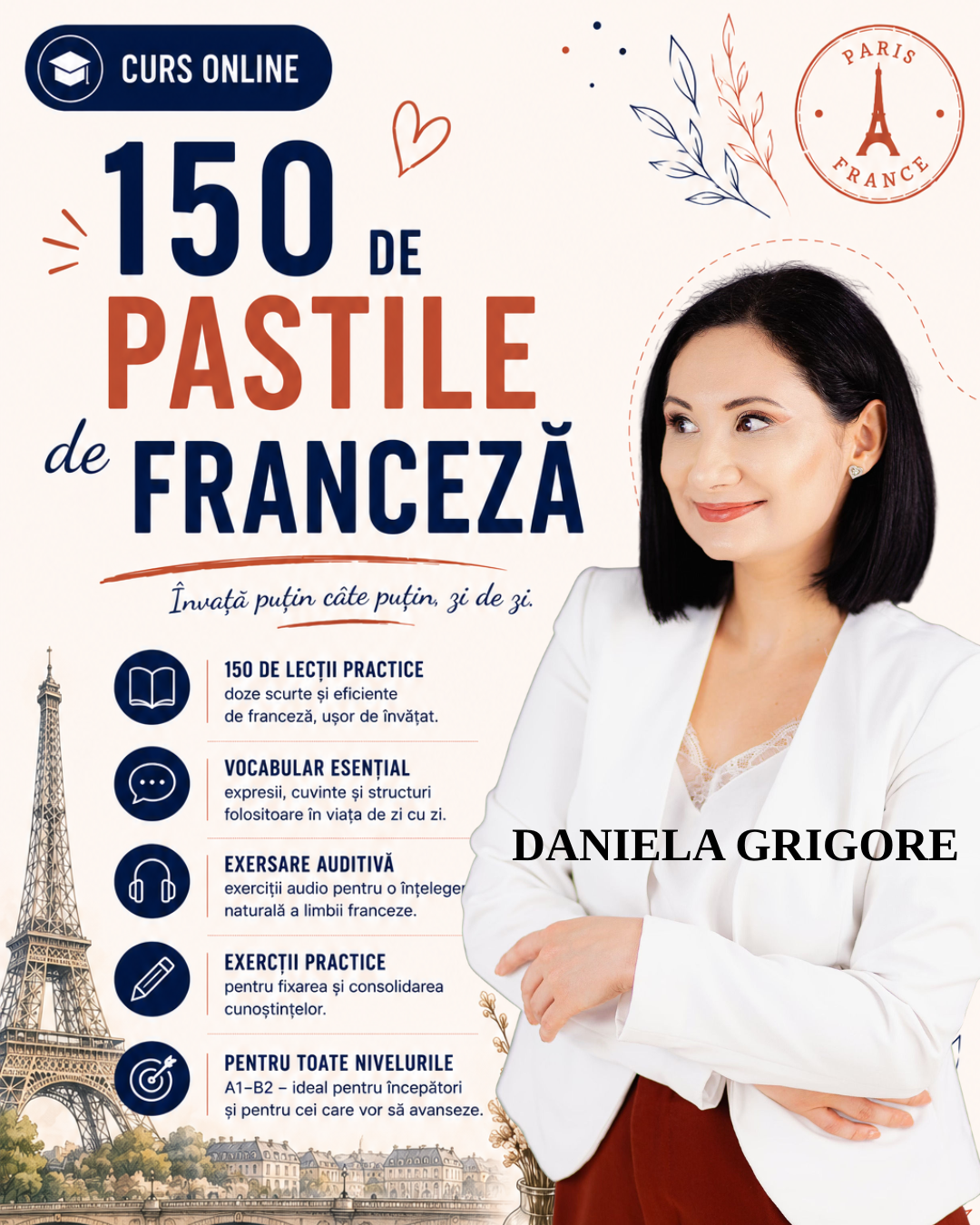 150 DE PASTILE DE LIMBA FRANCEZĂ