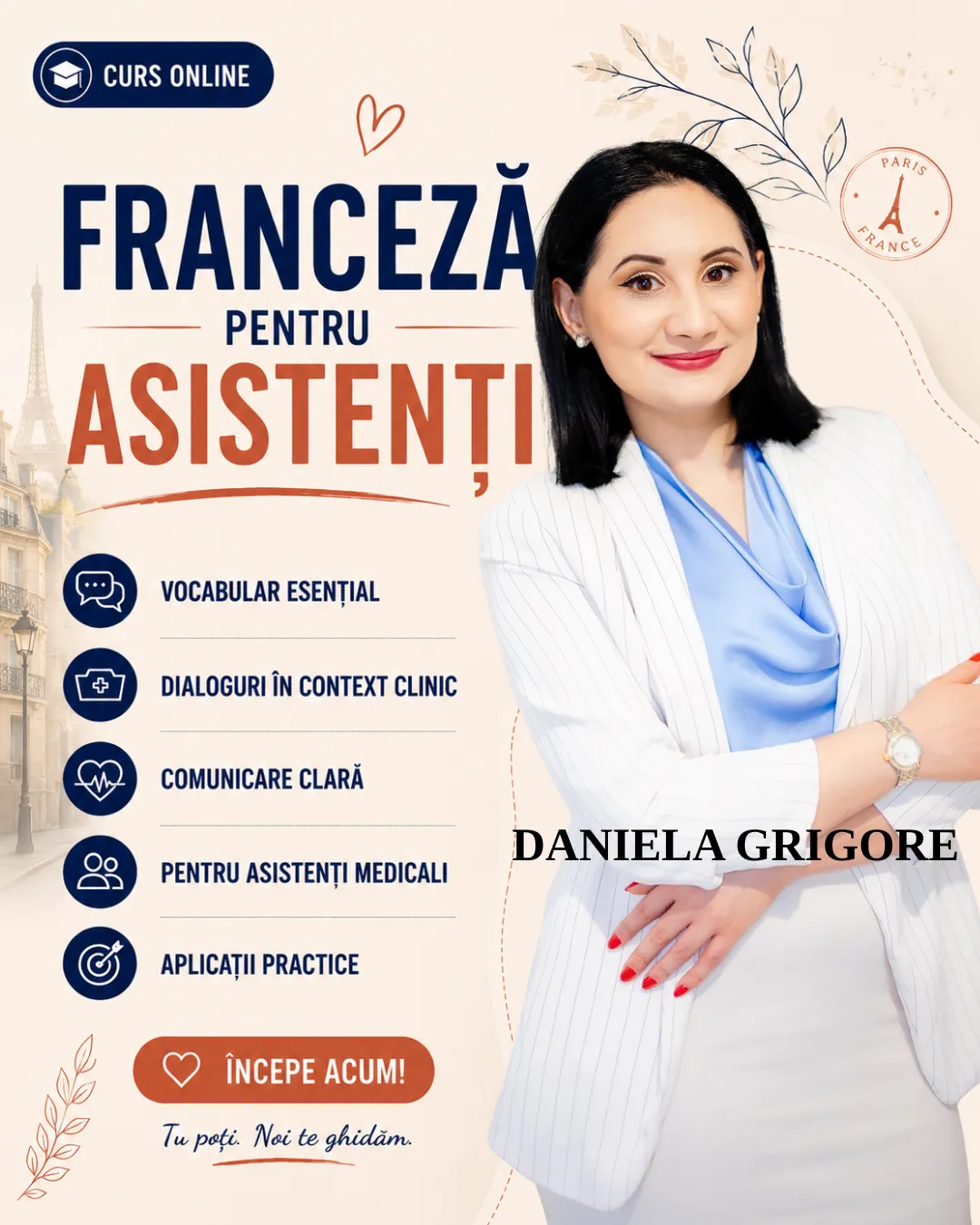 CURS FRANCEZĂ ASISTENȚI MEDICALI